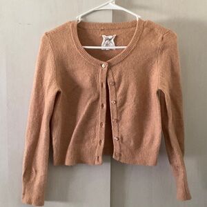 Aerie Camel Button-Up Cardigan